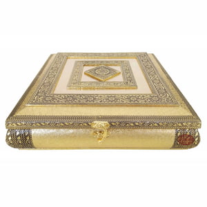 Golden Artificial Leather finish, Wooden Handmade Rajwadi Chocolate Box